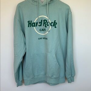 Hard Rock Cafe Men's Teal Hoodie